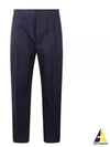 Cotton Silk Slacks Navy - DIOR - BALAAN 2