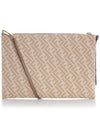 FF Logo Vertigo Clutch Bag Beige - FENDI - BALAAN 1