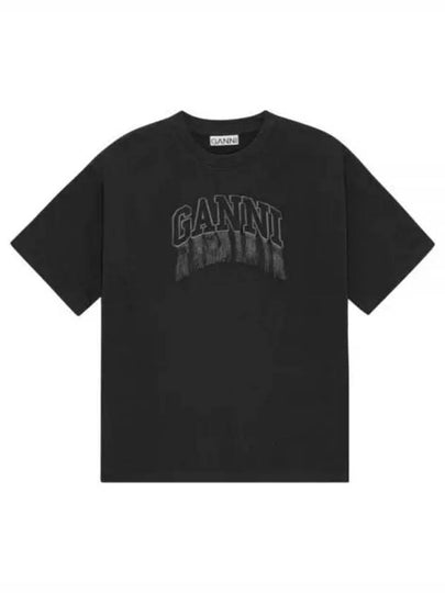 Logo embroidered t shirt T4056 - GANNI - BALAAN 2