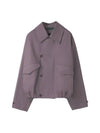 Water Repellent Coated Cotton Boxy Blouson Jacket Deep Mauve - LEMAIRE - BALAAN 1