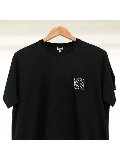 Anagram Logo Cotton Short Sleeve T-Shirt Black - LOEWE - BALAAN 2