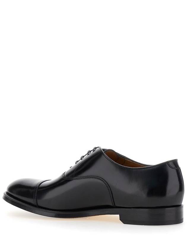 Black Oxford Shoes With Five Holes In Smooth Leather Man - DOUCAL'S - BALAAN 3