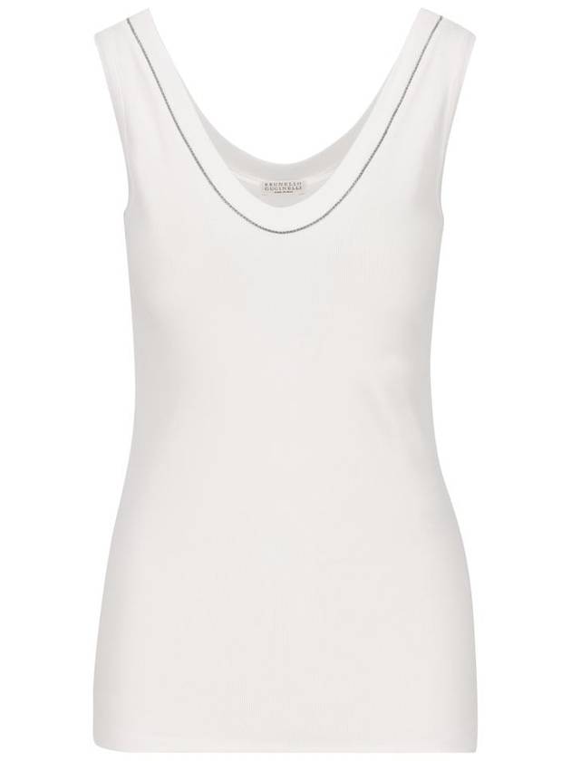 V-neck tank top M0TC8BJ312 C159 BIANCO B0170252019 - BRUNELLO CUCINELLI - BALAAN 2