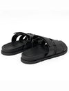 Hermes Chypre H Logo Calfskin Sandals Black - HERMES - BALAAN 5