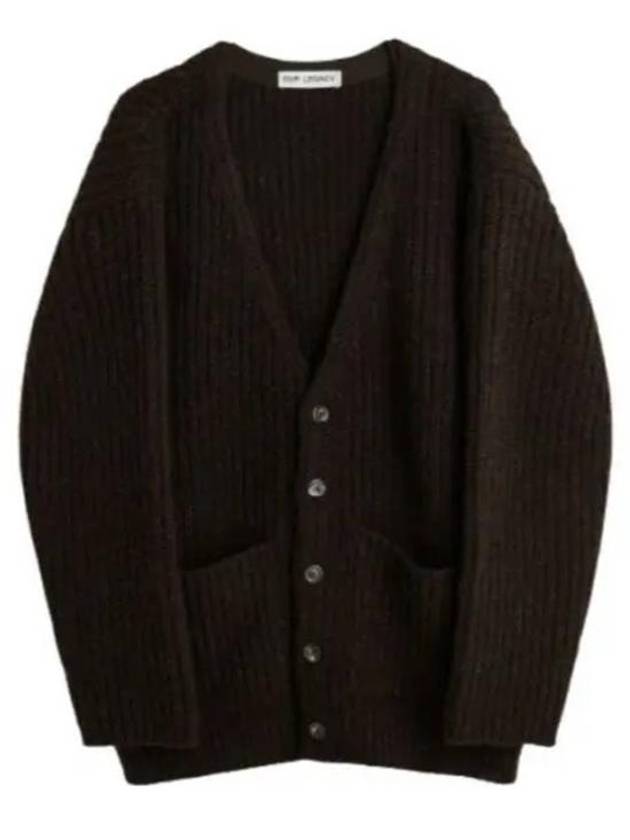 Colossal V-Neck Wool Cardigan Black - OUR LEGACY - BALAAN 2