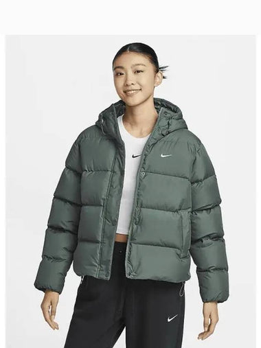 Sportswear Metro Padded Women s Therma Fit Loose Down Hooded Jacket Vintage Green White FZ5929 338 731002 - NIKE - BALAAN 1