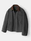 VTG Washed Work Jacket Charcoal - INDUST - BALAAN 6