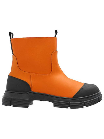 Short Rain Boots Women's Orange - GANNI - BALAAN 1