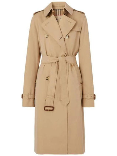 WoMen's Long Kensington Heritage Trench Coat Beige - BURBERRY - BALAAN 1