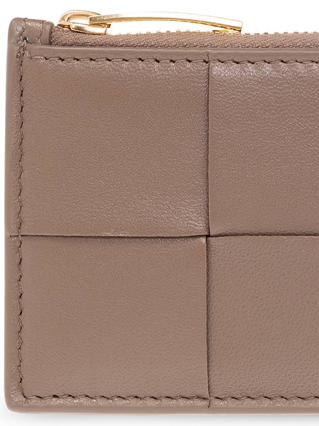 Intrecciato Zipper Card Wallet Taupe Grey - BOTTEGA VENETA - BALAAN 6