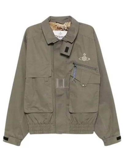 Memphis ORB Embroidery Bomber Jacket Khaki - VIVIENNE WESTWOOD - BALAAN 2