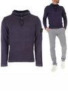 Men's Wapen Hooded Wool Knit Top Navy - STONE ISLAND - BALAAN 2