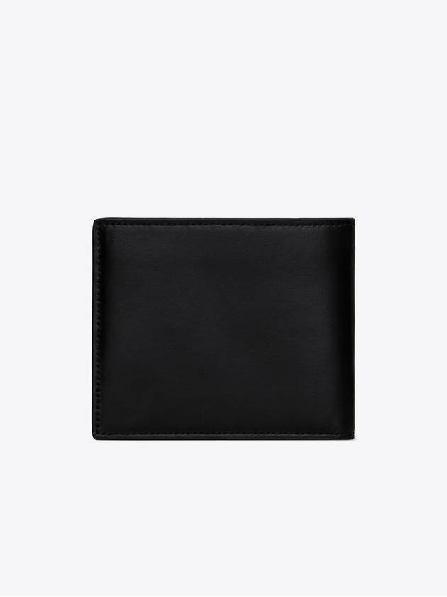 Tiny Cassandre East West Wallet in Matte Leather Black - SAINT LAURENT - BALAAN 3