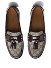 Tassel GG Supreme Canvas Leather Loafers Brown - GUCCI - BALAAN 9