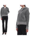 Fleece zip-up cardigan FJT349AJ0100 - THOM BROWNE - BALAAN 2