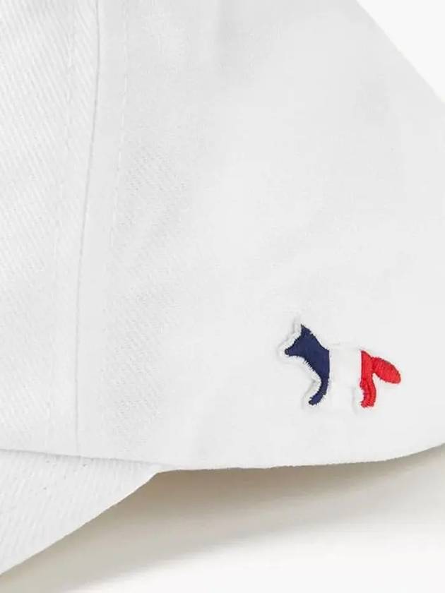 Tricolor Fox Cotton Blend Ball Cap White - MAISON KITSUNE - BALAAN 2