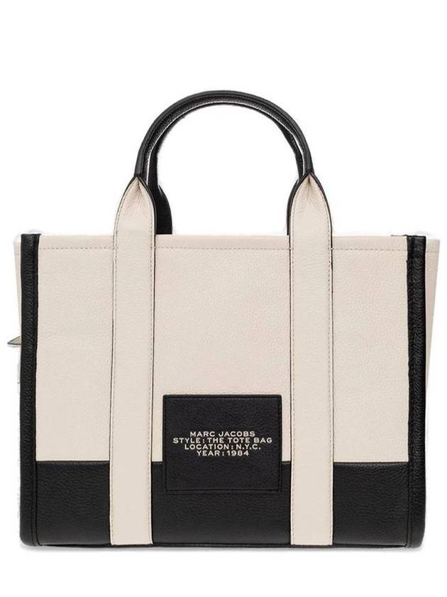 Logo Small Leather Tote Bag Cream - MARC JACOBS - BALAAN 3