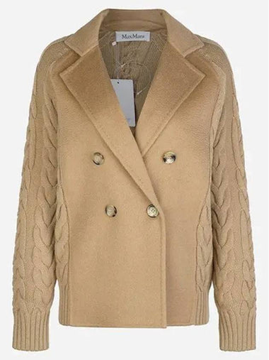 2421316021600 004 Michio Double breasted Wool Jacket Camel 1085438 - MAX MARA - BALAAN 1