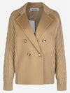 Micio Double-Breasted Long-Sleeve Cardigan Camel - MAX MARA - BALAAN 2