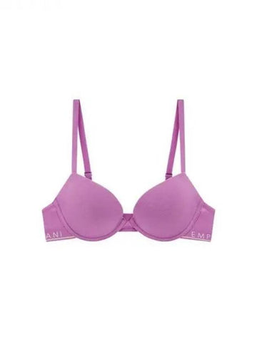 UNDERWEAR Women s Logo Band Stretch Cotton Push Up Bra Royal Purple 270188 - EMPORIO ARMANI - BALAAN 1