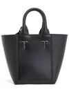 Double Up Leather Tote Bag Black - TOD'S - BALAAN 4