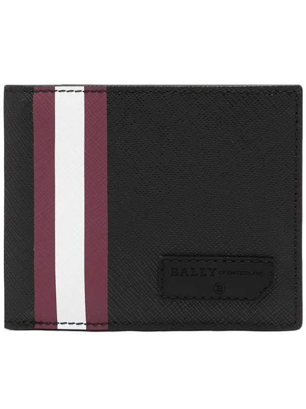 Men's Striped Logo Patch Bicycle Wallet Black - BALLY - BALAAN 3