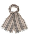 Jacquard Stripe Wool Scarf - SALVATORE FERRAGAMO - BALAAN 3