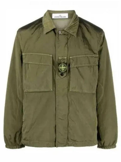 Lightweight Shirt Jacket Khaki - STONE ISLAND - BALAAN 2