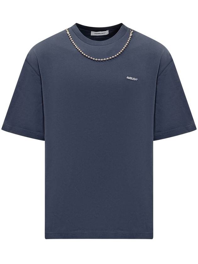 Ball Chain Detail Short Sleeve T-Shirt Navy - AMBUSH - BALAAN 2