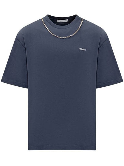 Ball Chain Detail Short Sleeve T-Shirt Navy - AMBUSH - BALAAN 2