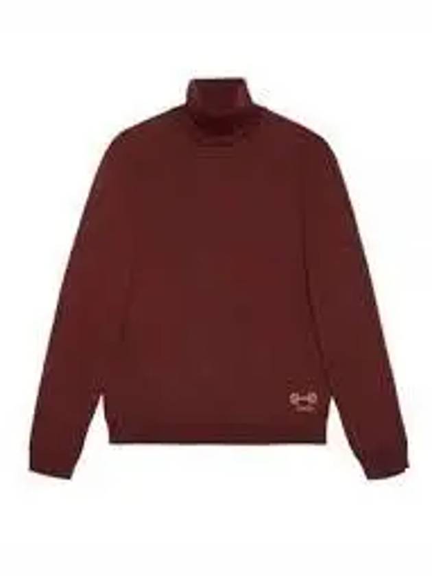 Horsebit Intarsia Wool Turtleneck Red - GUCCI - BALAAN 2