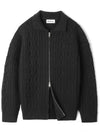 Fisherman collar zip up knit black - INDUST - BALAAN 8