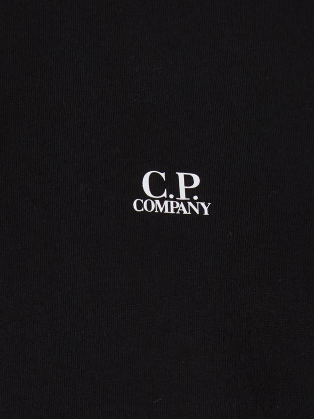 Black T-Shirt With Logo Printed On The Front In Cotton Man - CP COMPANY - BALAAN 3