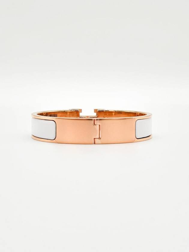 Clic H Bracelet Rose Gold Blanc - HERMES - BALAAN 6