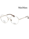 Glasses frame MM5062D 028 round titanium gold frame glasses - MAX MARA - BALAAN 1