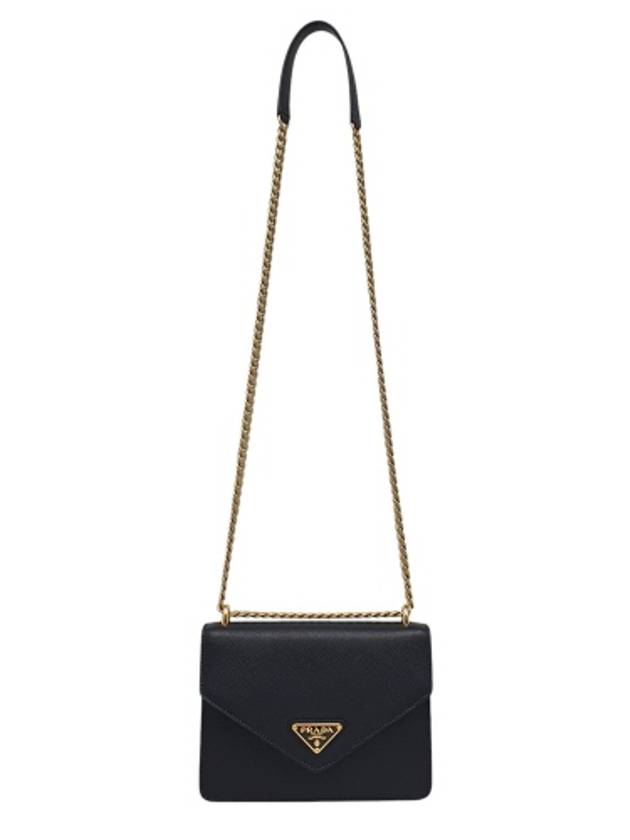 1BD200 Triangle logo Saffiano gold chain shoulder bag - PRADA - BALAAN 5