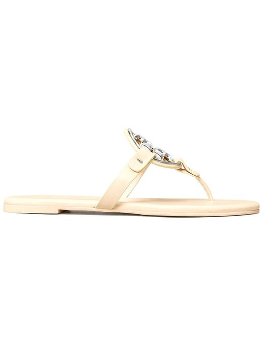 Women's Metal Miller Flip Flops New Cream - TORY BURCH - BALAAN 2