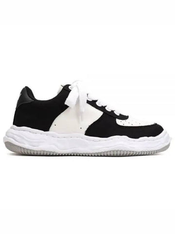 24 A10FW720 BLKWHT Wayne Canvas Low Top Sneakers - MIHARA YASUHIRO - BALAAN 1