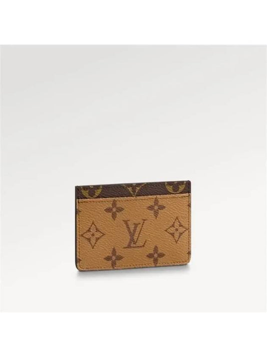 Monogram Reverse Canvas Card Wallet Brown - LOUIS VUITTON - BALAAN 2