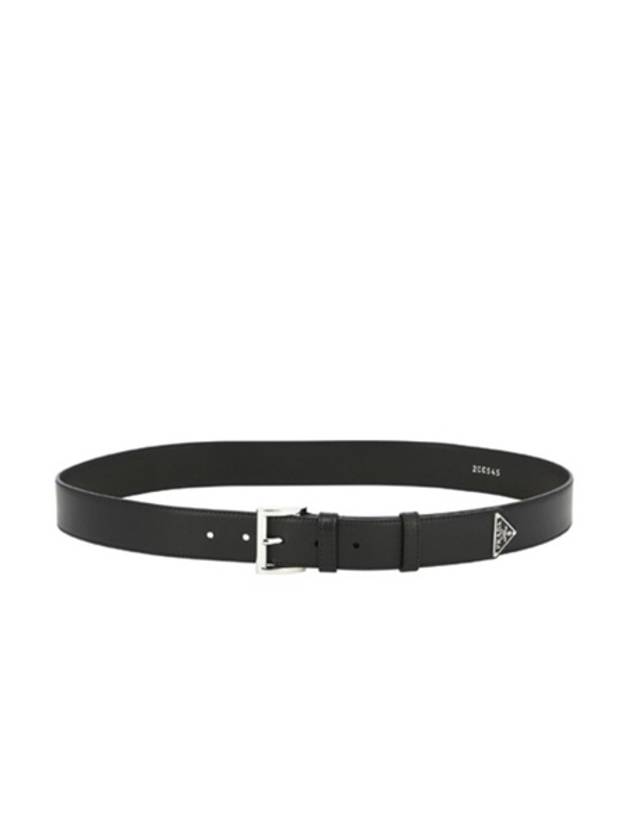 Triangle Logo Leather Belt Black - PRADA - BALAAN 2