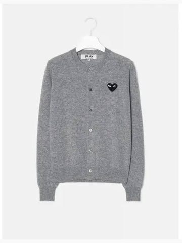 Unisex Black Heart Wappen Spring Fall Cardigan Gray Contemporary Domestic Product GM0024070970575 - COMME DES GARCONS PLAY - BALAAN 1