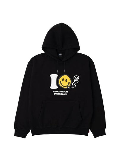 Men's Logo Print Hoodie Black - STOCKHOLM SYNDROME - BALAAN 2