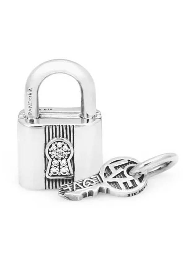 Paddle Lock Key Dangle Charm Silver - PANDORA - BALAAN 2