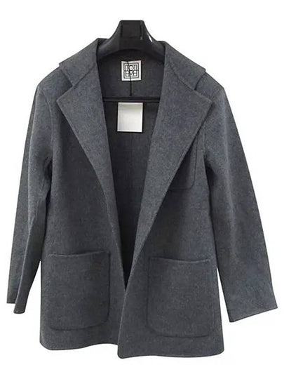 Two Tone Double Way Pocket Patch Wool Jacket Grey - TOTEME - BALAAN 2