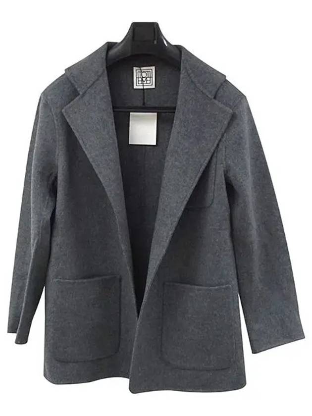 Two tone double way pocket patch wool jacket gray - TOTEME - BALAAN 2