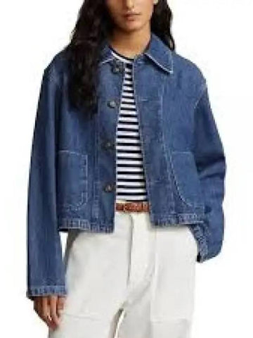 W Crop Denim Car Coat Blue 1236745 - POLO RALPH LAUREN - BALAAN 1