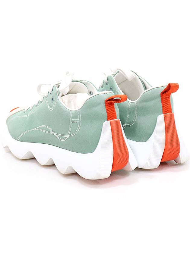 Hermes H221169Z VERT D EAU Verdot Technical Canvas Suede ENVOL Women s Sneakers 36 - HERMES - BALAAN 5