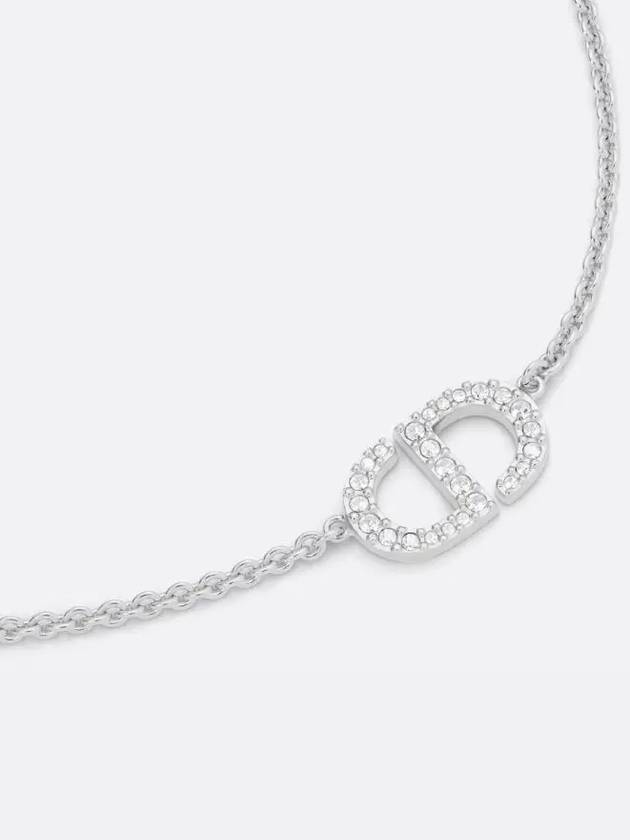 Petit CD Crystal Necklace Silver - DIOR - BALAAN 3