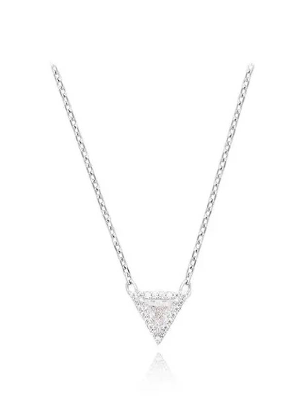 Stilla Otix Triangle Pendant Necklace Silver - SWAROVSKI - BALAAN 3