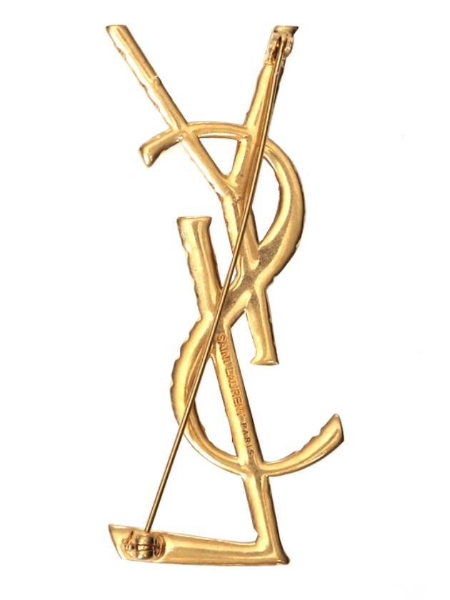 Opyum Ysl Twisted Brooch In Metal Gold - SAINT LAURENT - BALAAN 3